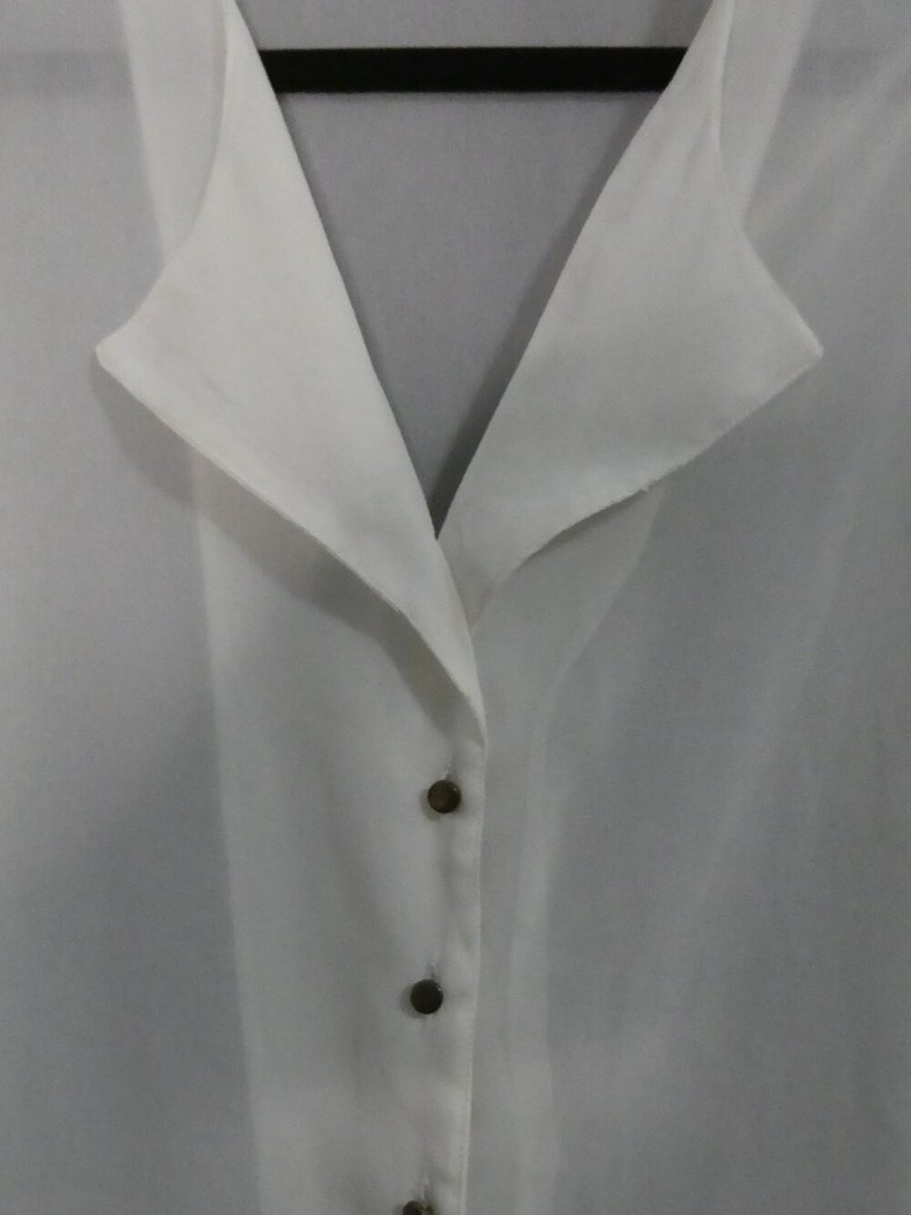 AND Sheer White Sleeveless Button Down Blouse - Size 8 - Picture 7 of 16